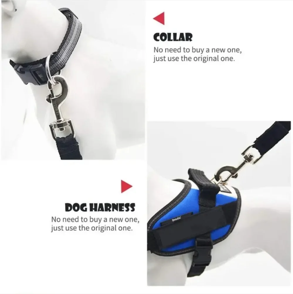 Universal Adjustable Pet Dog Safety Belt - Car Seatbelt Travel Tether - Picture 4 of 6